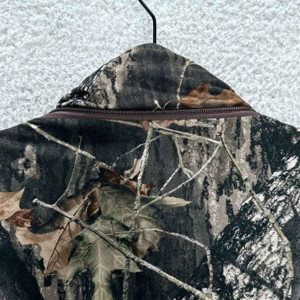 ScentLok Camo‎ Jacket Mens XL Full Zip Snap Hunting Coat Mossy Oak Pockets Lined